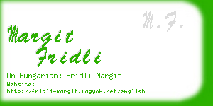 margit fridli business card